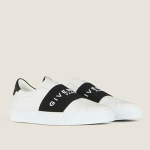 Givenchy White Urban Street sneakers leather elastic band Slip On Sneakers 44